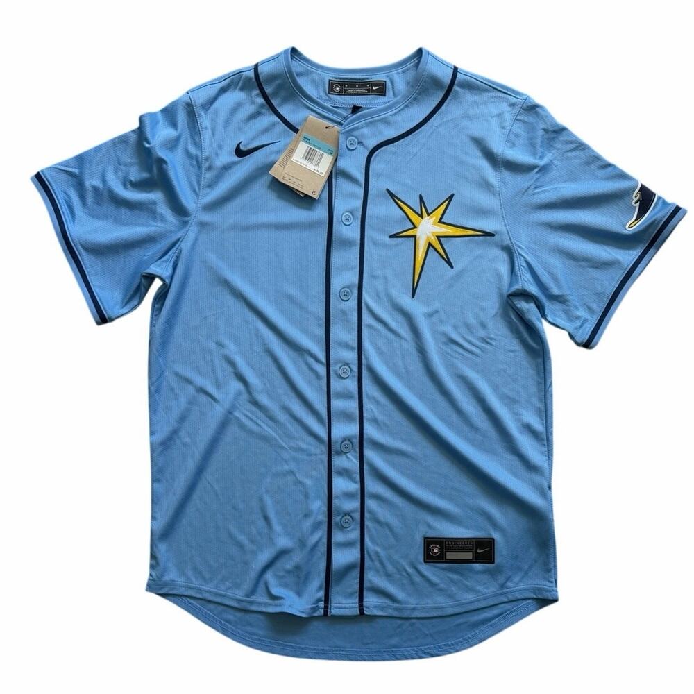 Nike Tampa Bay Rays Light Blue Alternate MLB Replica Jersey Men's Medium NWT
